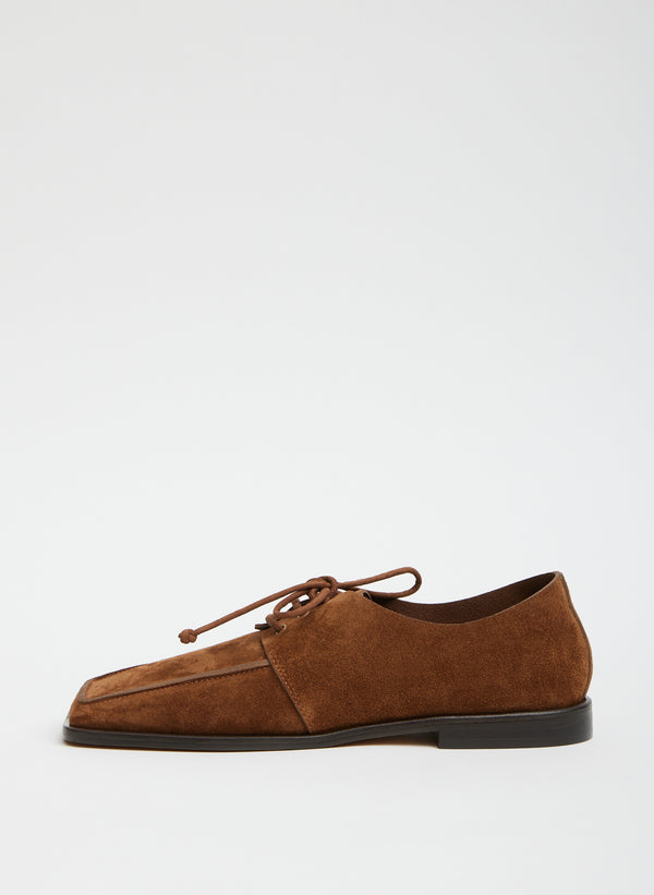 Suede Brody Square Toe Loafer - Hazelnut Brown-1