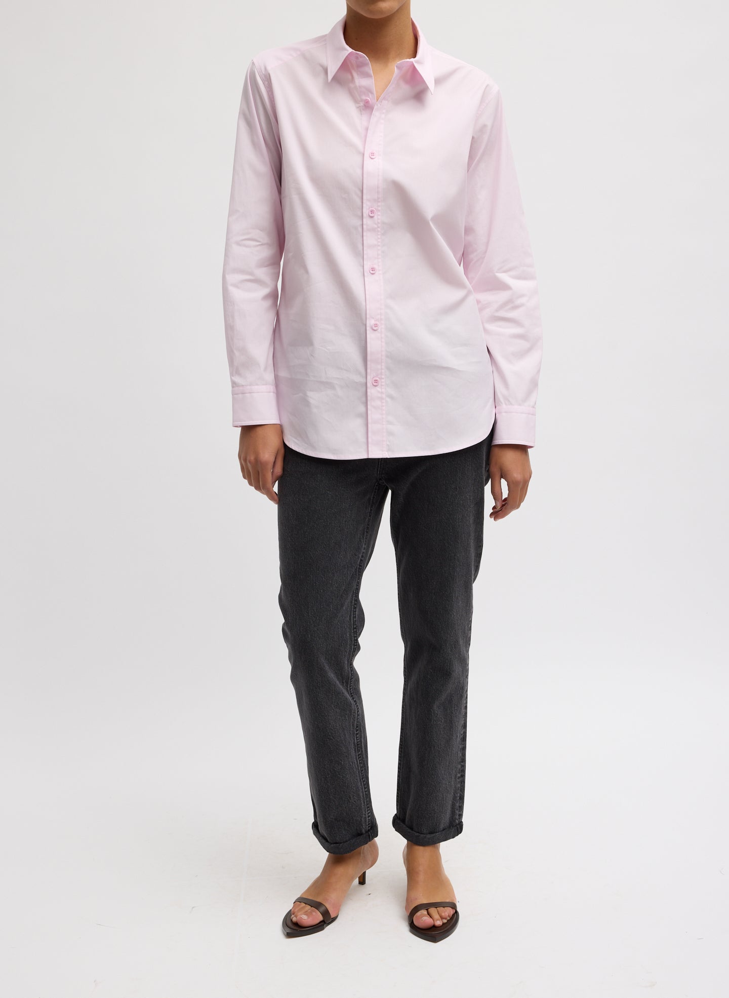 Pink Charlie Men's Slim Shirt - full look, front view on model