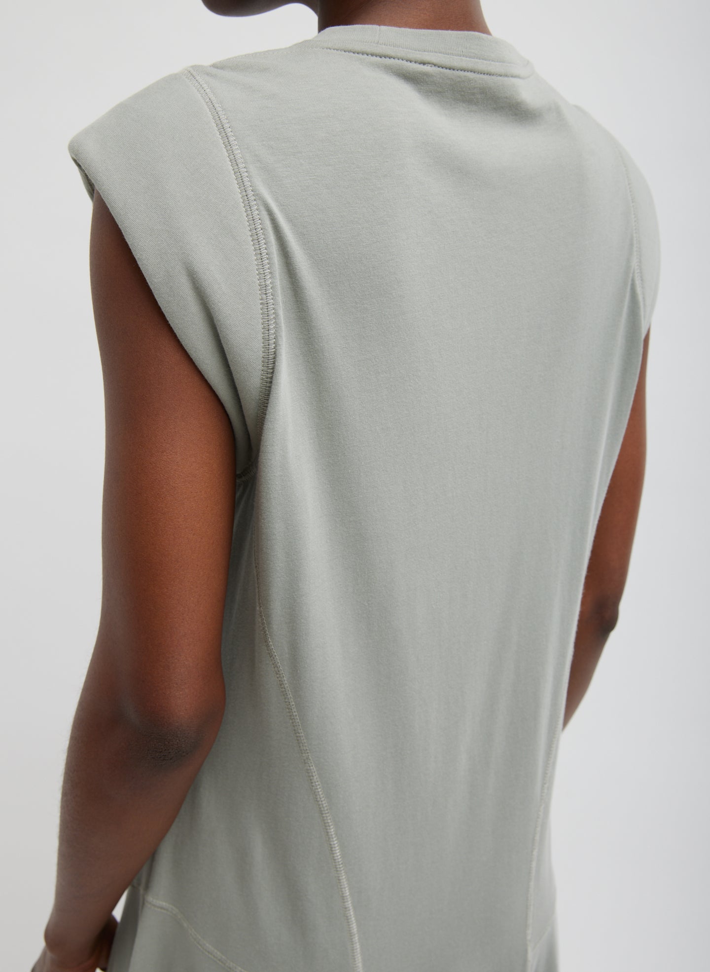 grey sleeveless t shirt dress Buy Toteme Grey Sleeveless T-shirt Dress in Cotton For Women Online