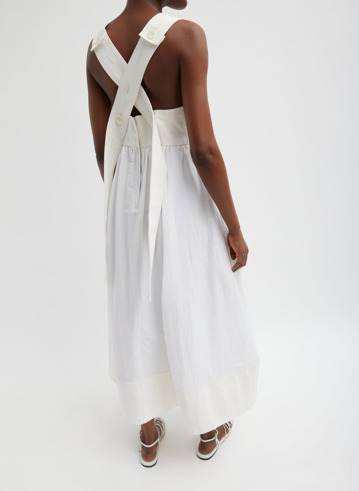 White / 00 / S124LV1616 Linen Cotton Voile Sculpted Dress White / 00 / S124LV1616 Linen Cotton Voile Sculpted Dress