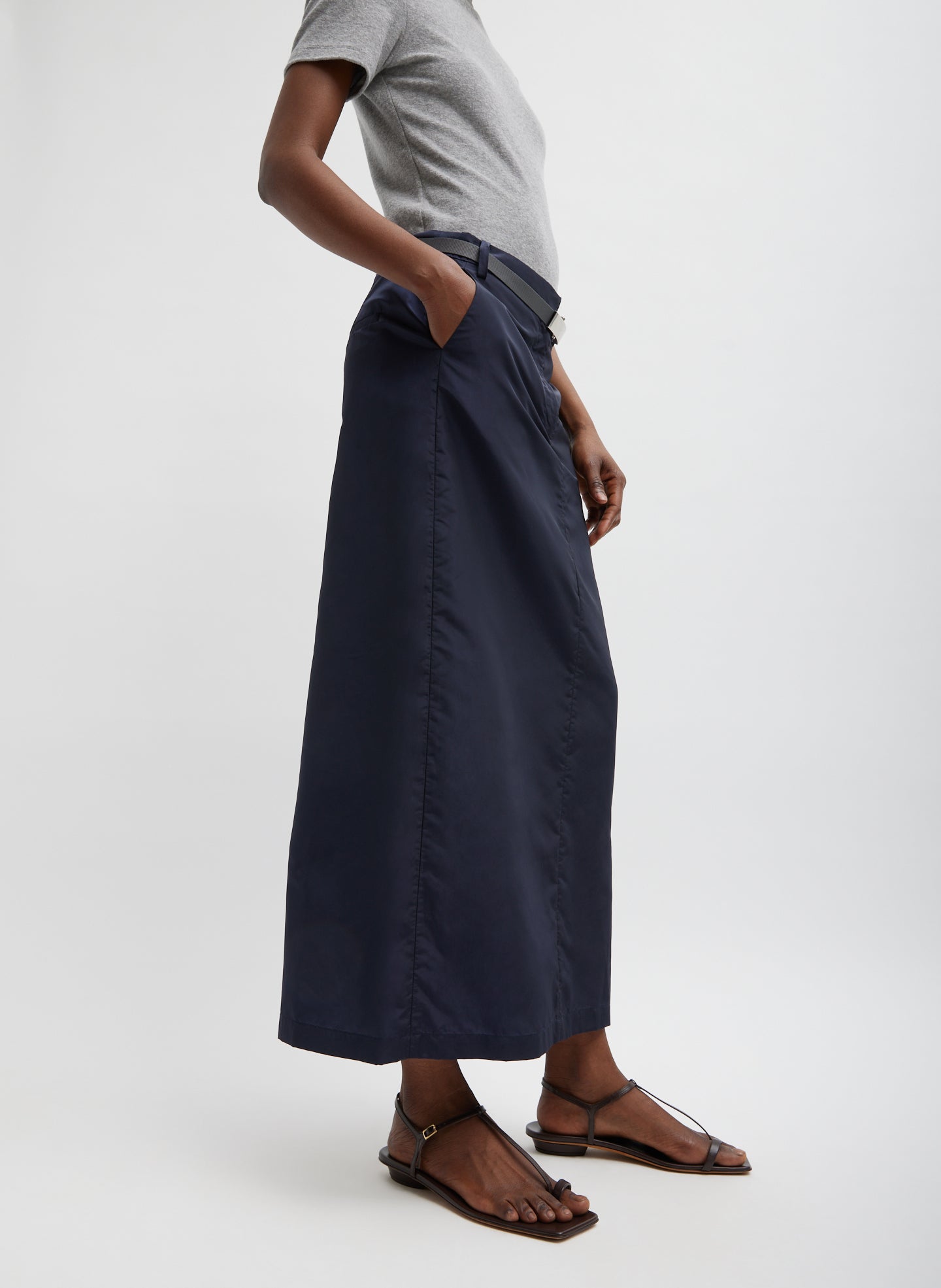 Silk Nylon Maxi Skirt