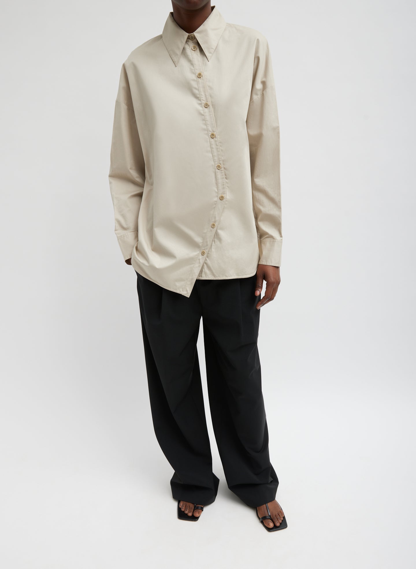 Eco Poplin Asymmetrical Shirt Eco Poplin Asymmetrical Shirt