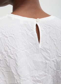 Crinkle Shirting Easy T-Shirt White-3