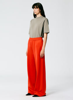 Active Knit Wide Leg Pull On Pant Red-4