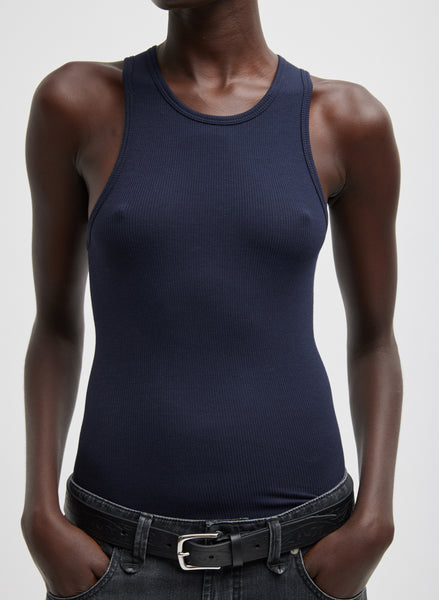 Circular Fine Rib T-Shirt Tank – Tibi Official