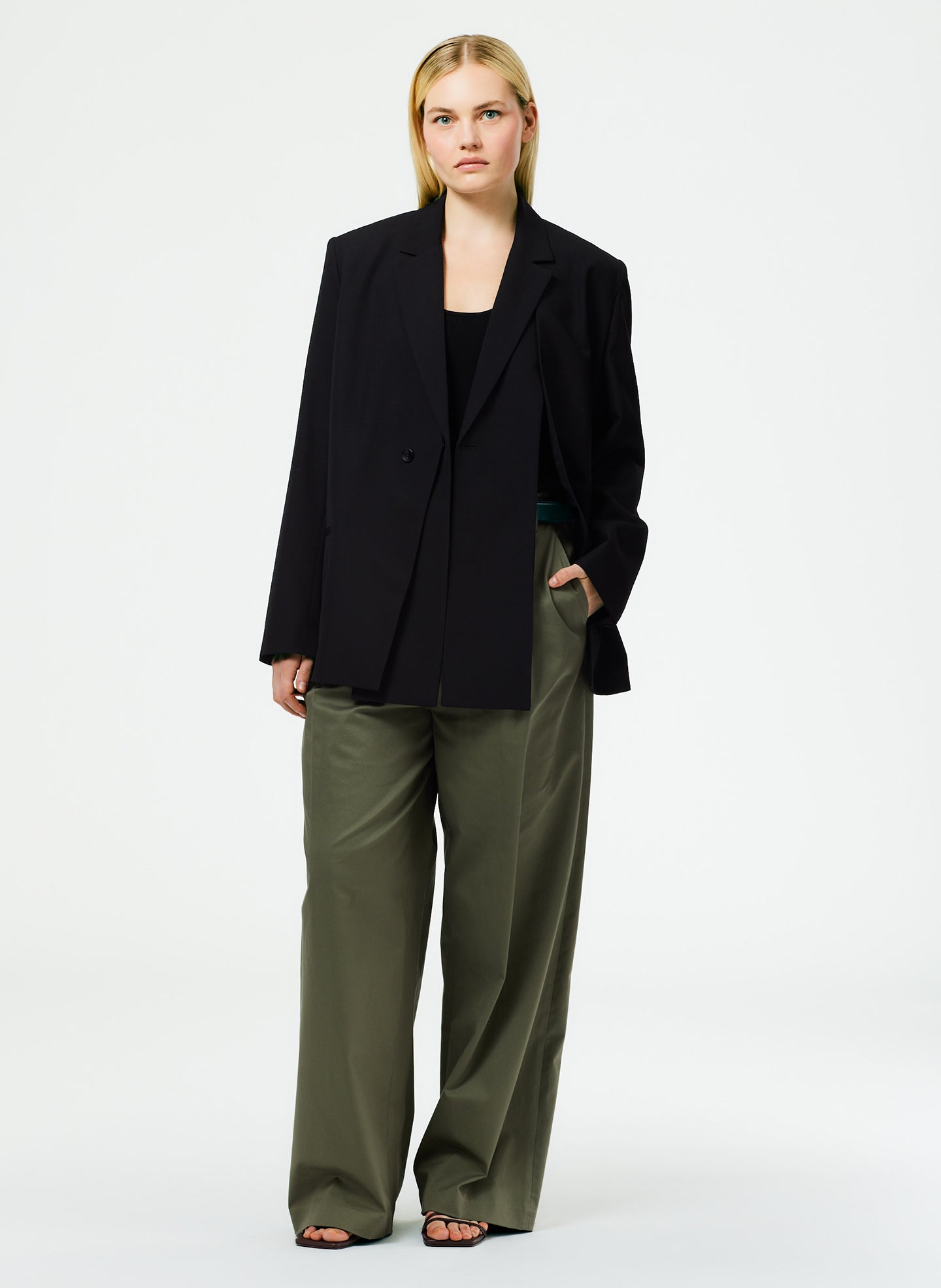 Chino Stella Pant - Sage-1