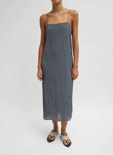 The Crinkle Slip Dress Dark Grey / 14 / T000CP1639