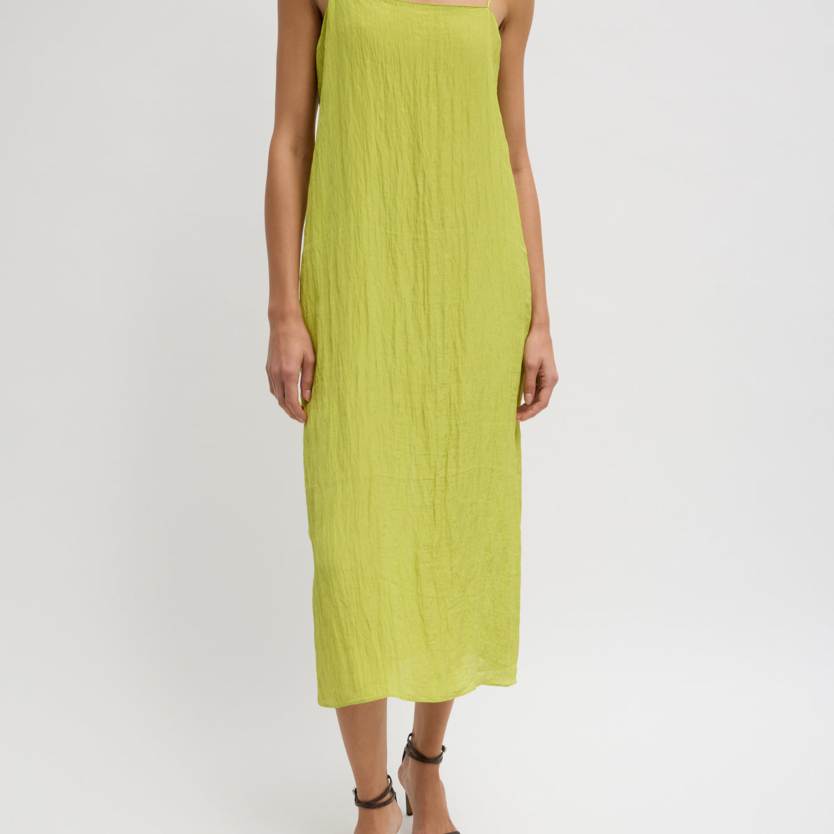green emerald velvet dress The Crinkle Slip Dress Pea Pod / 00 / T000CP1639