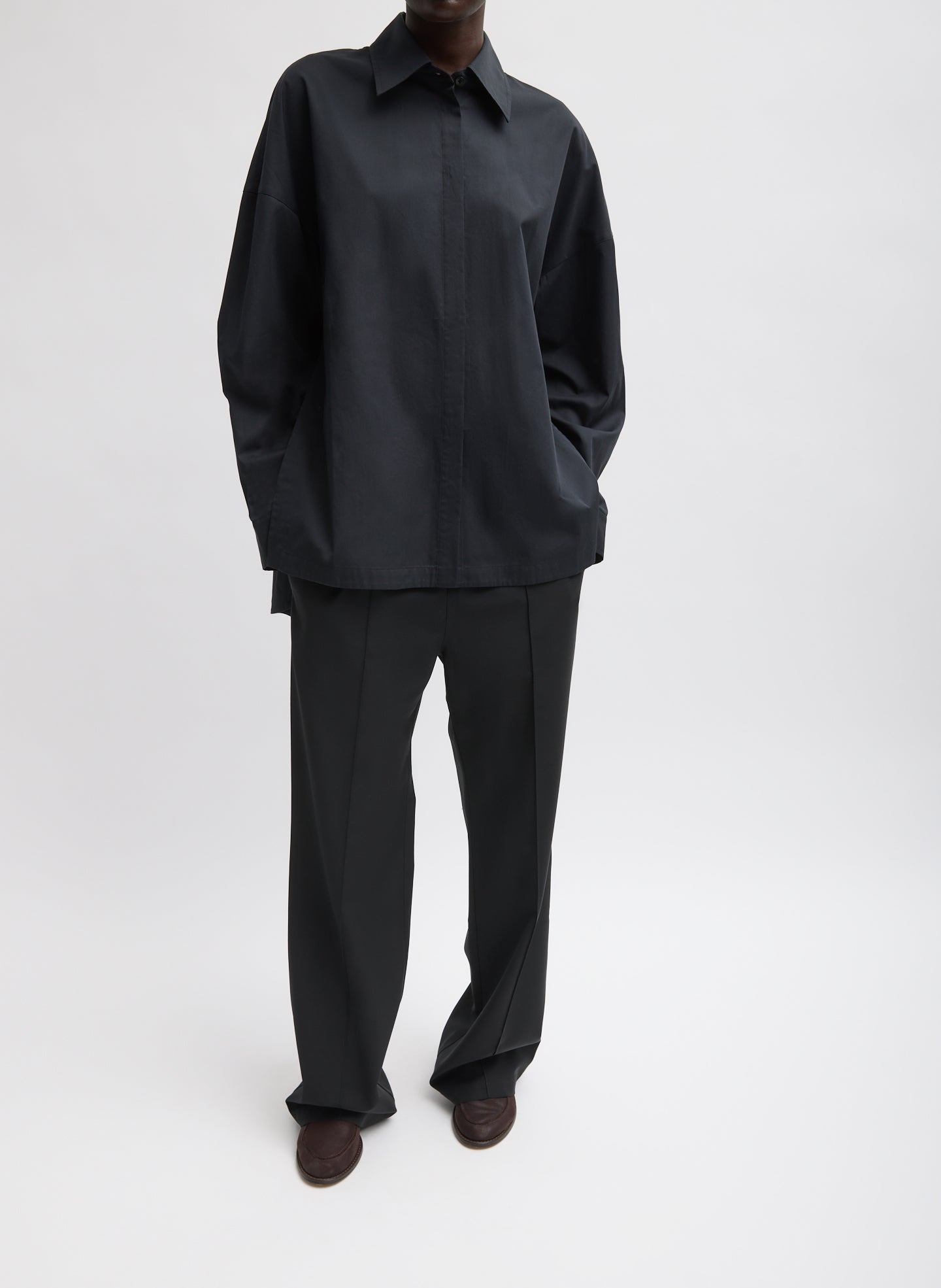 Tibi Shirting Gabe Oversized Shirt | Black | Size XXS | Shopbop Tibi Shirting Gabe Oversized Shirt | Black | Size XXS | Shopbop