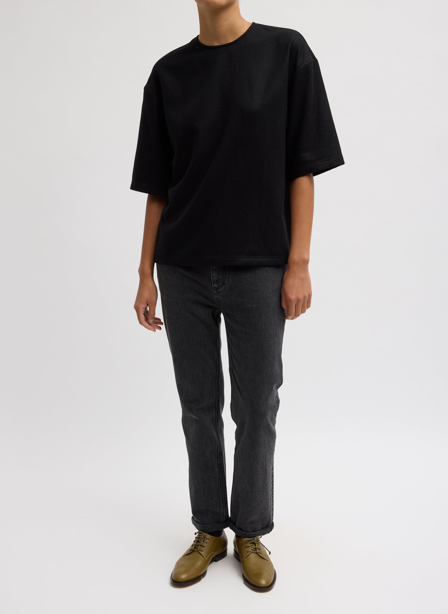 Black Denim Willem Jean - Black Denim Willem Jean - full look, front view on model