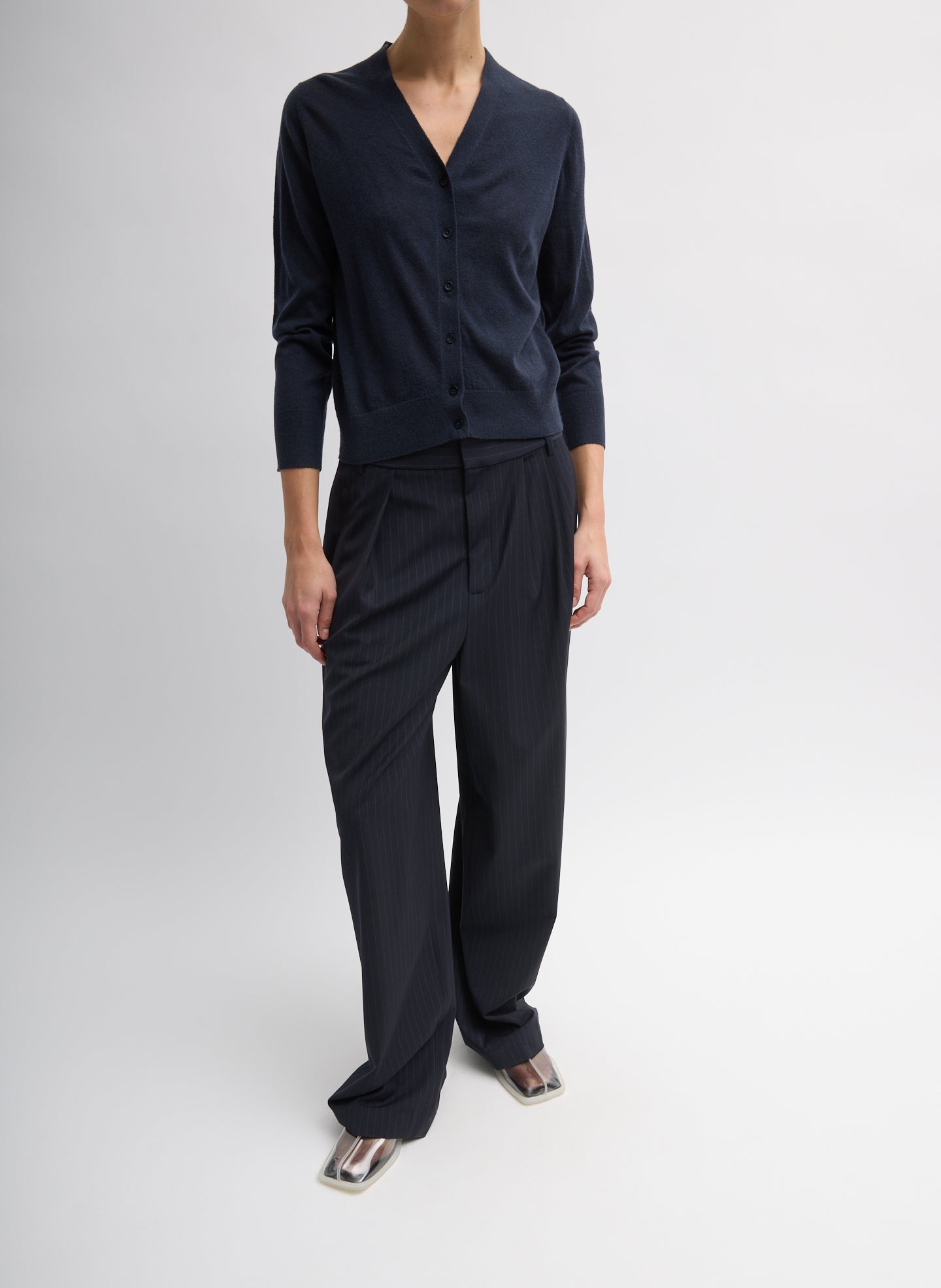 Dominic Pinstripe Stella Pant - NAVY MULTI-1