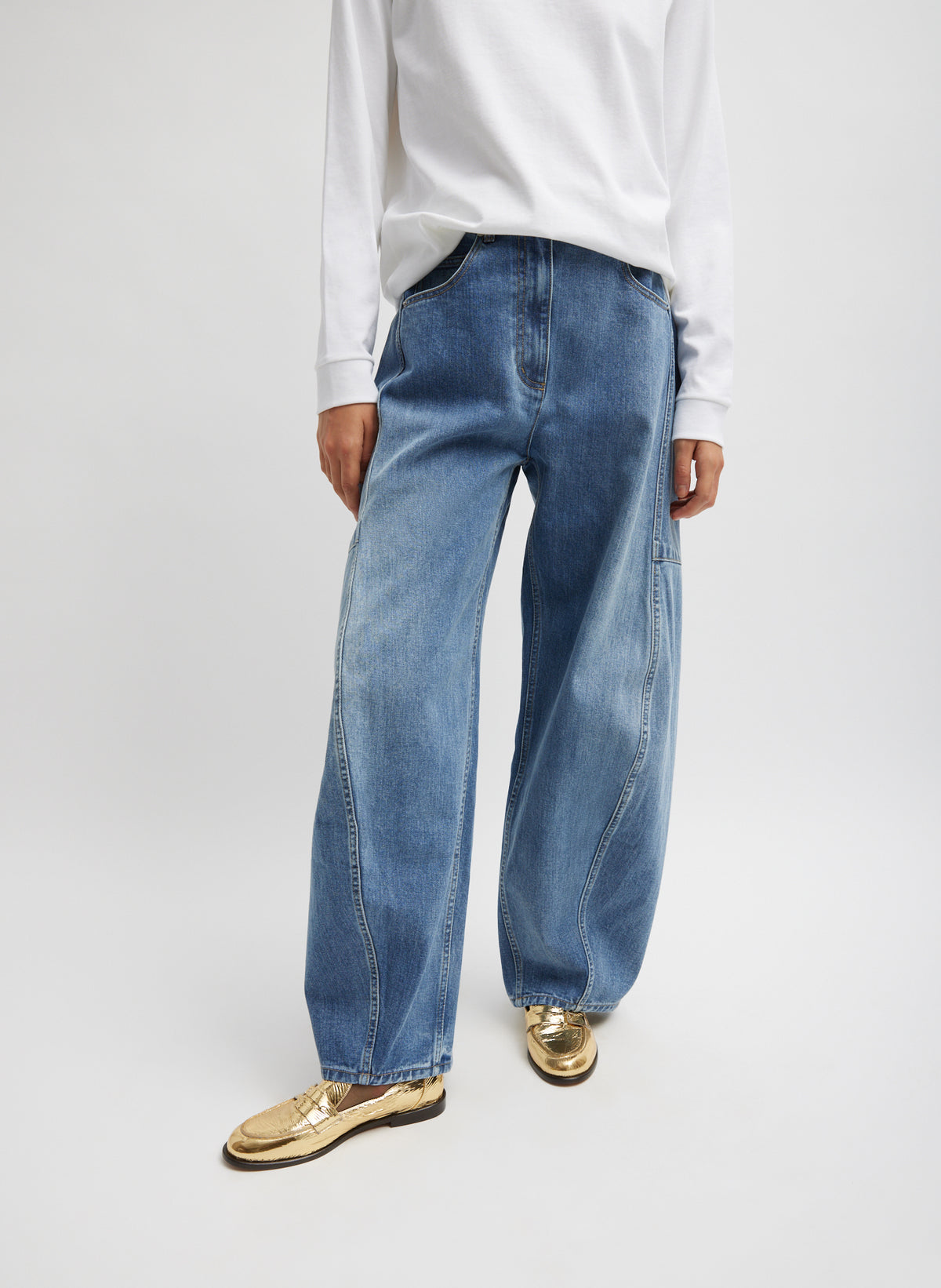 Spring Denim Regular Sid Jean in White