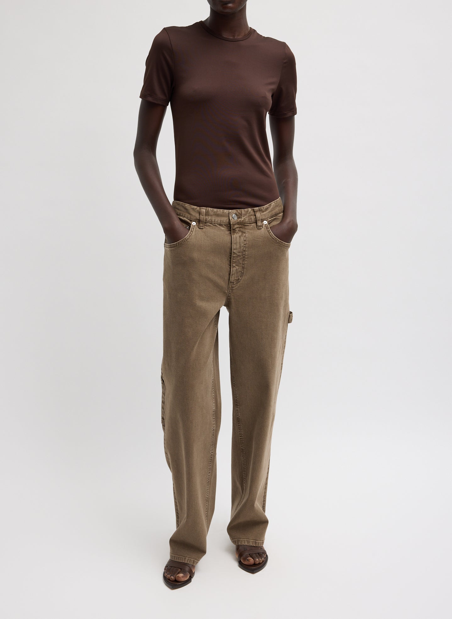 Garment Wash Stretch Twill Slouchy Carpenter Jean – Tibi Official