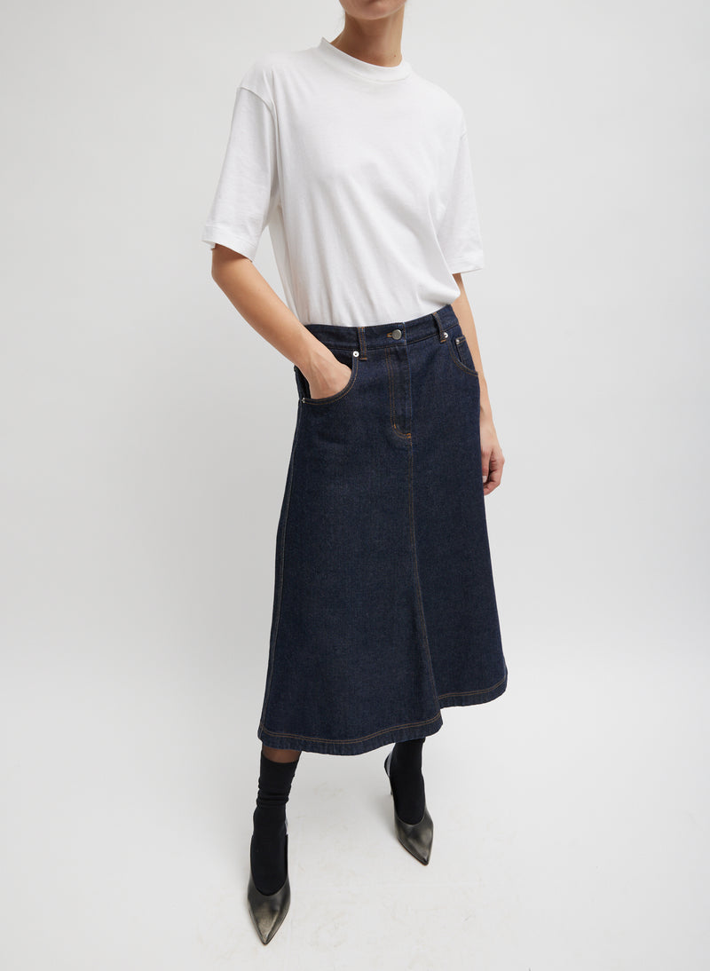 Modern Midi A-Line Skirt