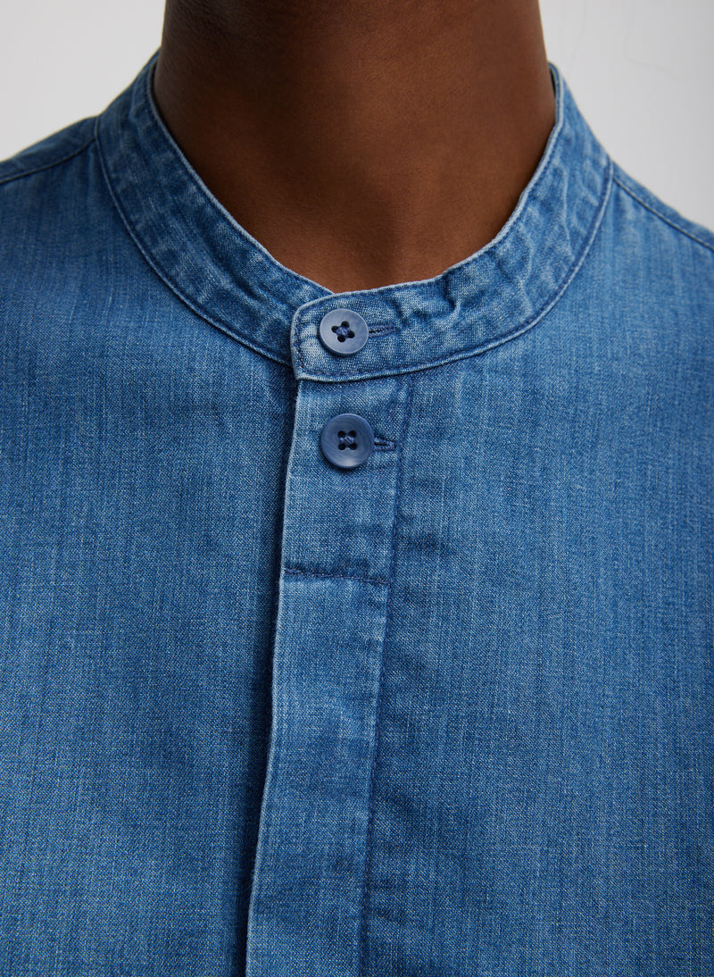 Shop Jaypore Men Blue Denim Printed Mandarin Collar Regular Fit Kurta for  Men Online 39575422