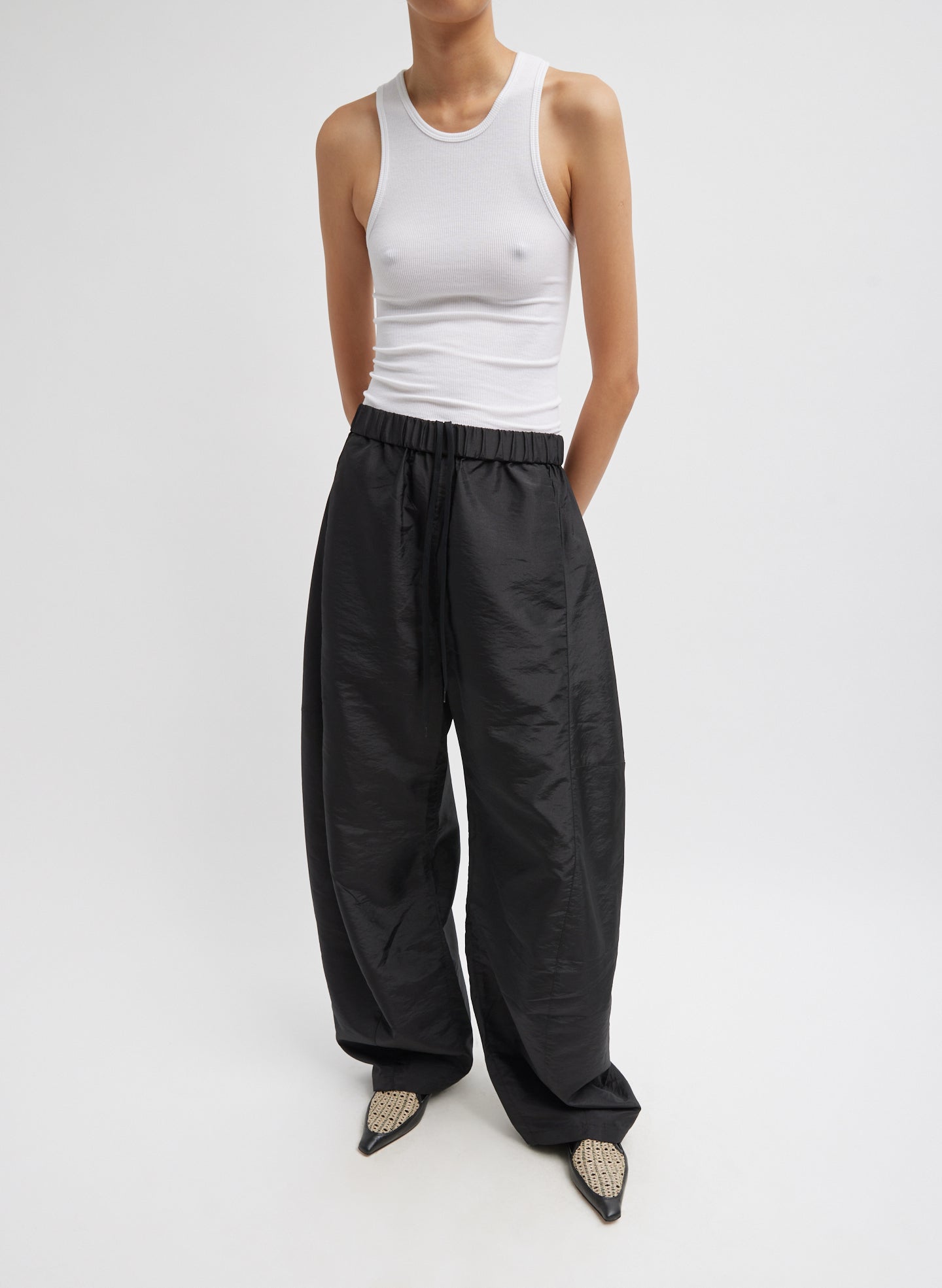 Crispy Nylon Winslow Pant - Black-1