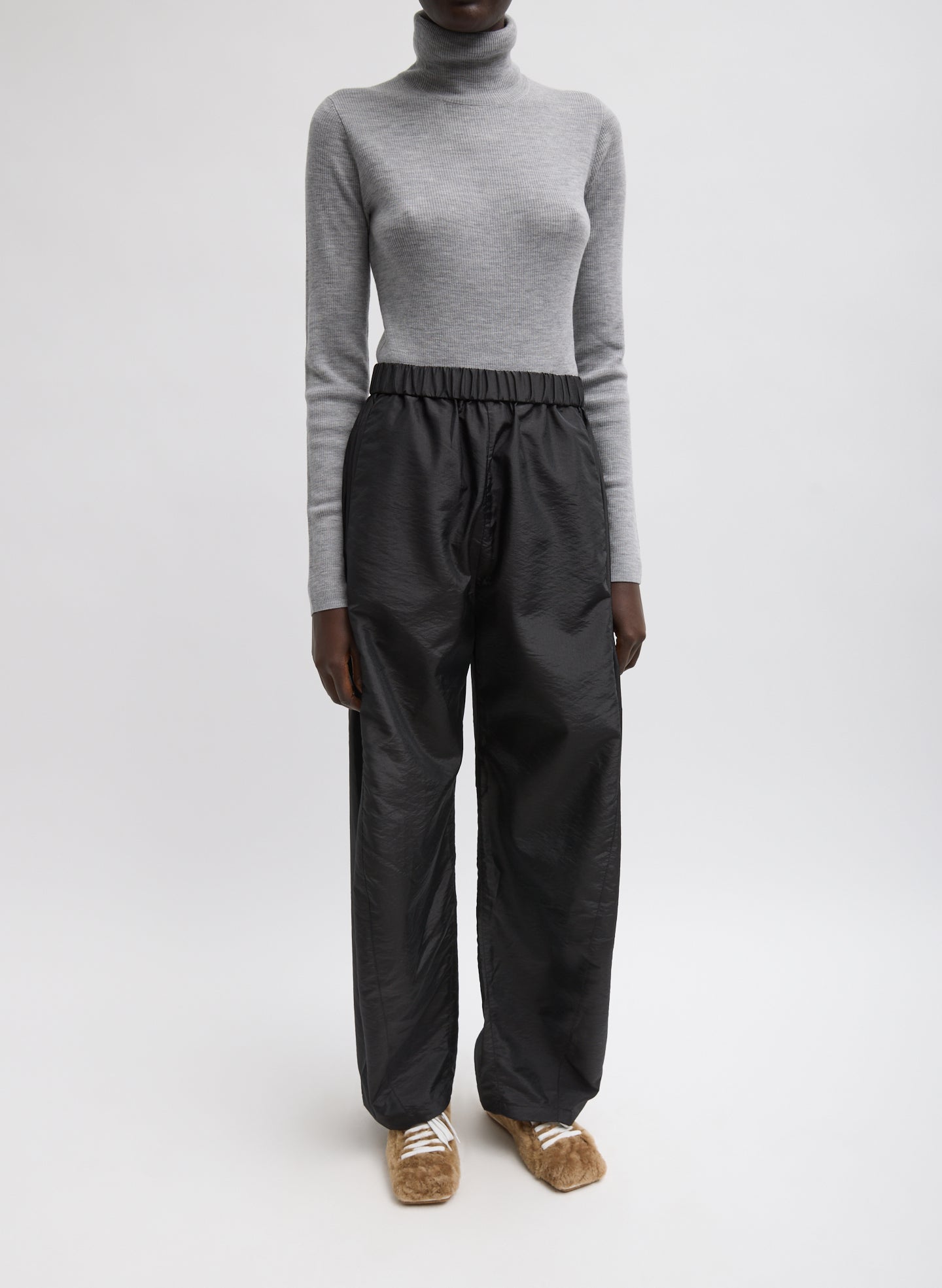 Crispy Nylon Winslow Pant - BLACK-1