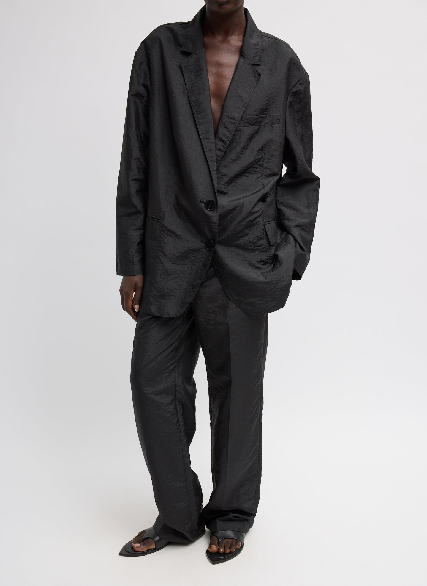 Crispy Nylon Liam Blazer – Tibi Official