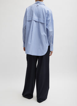 Striped Shirting Gabe Oversized Shirt Blue Multi-3