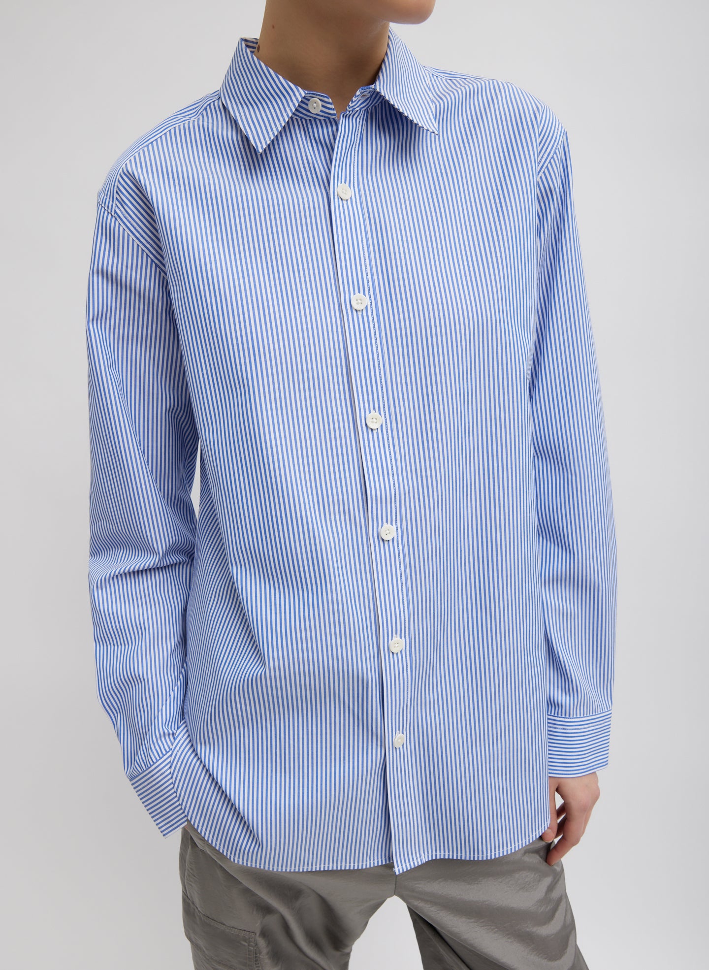 Striped Shirting Charlie Men's Slim Shirt - Blue Multi-1