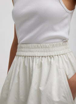 Nylon Pull On Full Skirt White-2