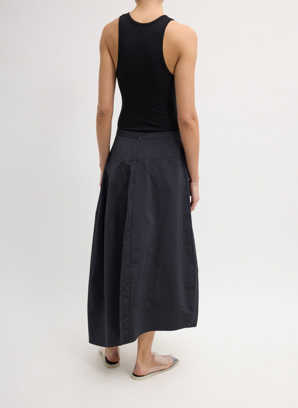 BALLOON MIDI SKIRT - NAVY