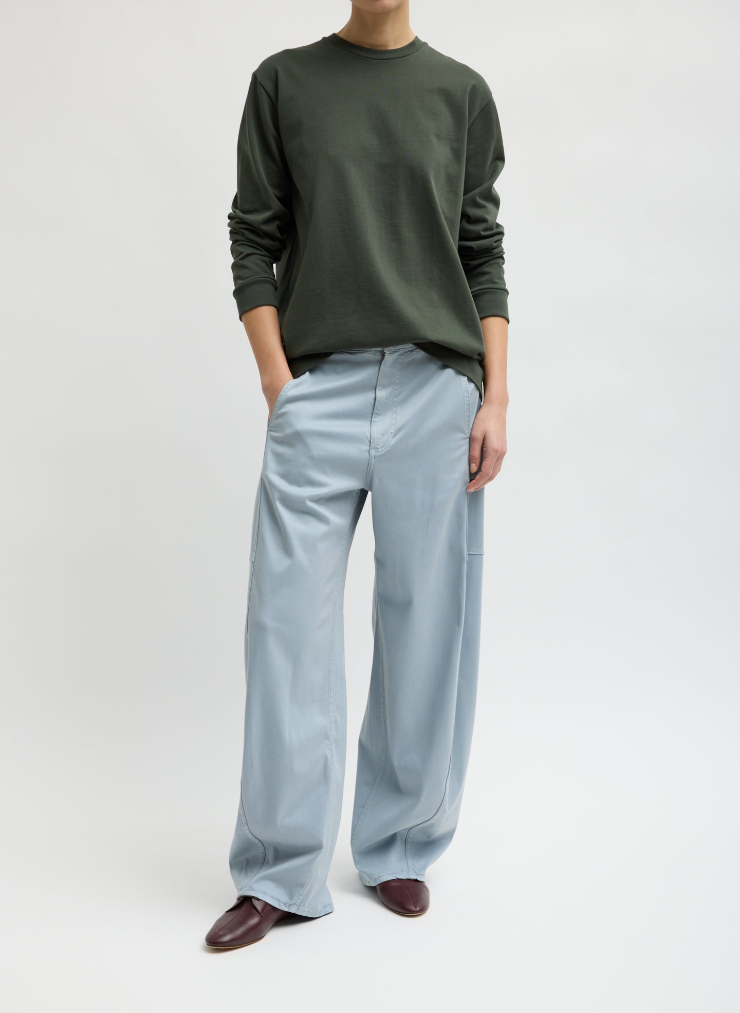 Reactive Garment Dyed Stretch Twill Sid Pant – Tibi Official