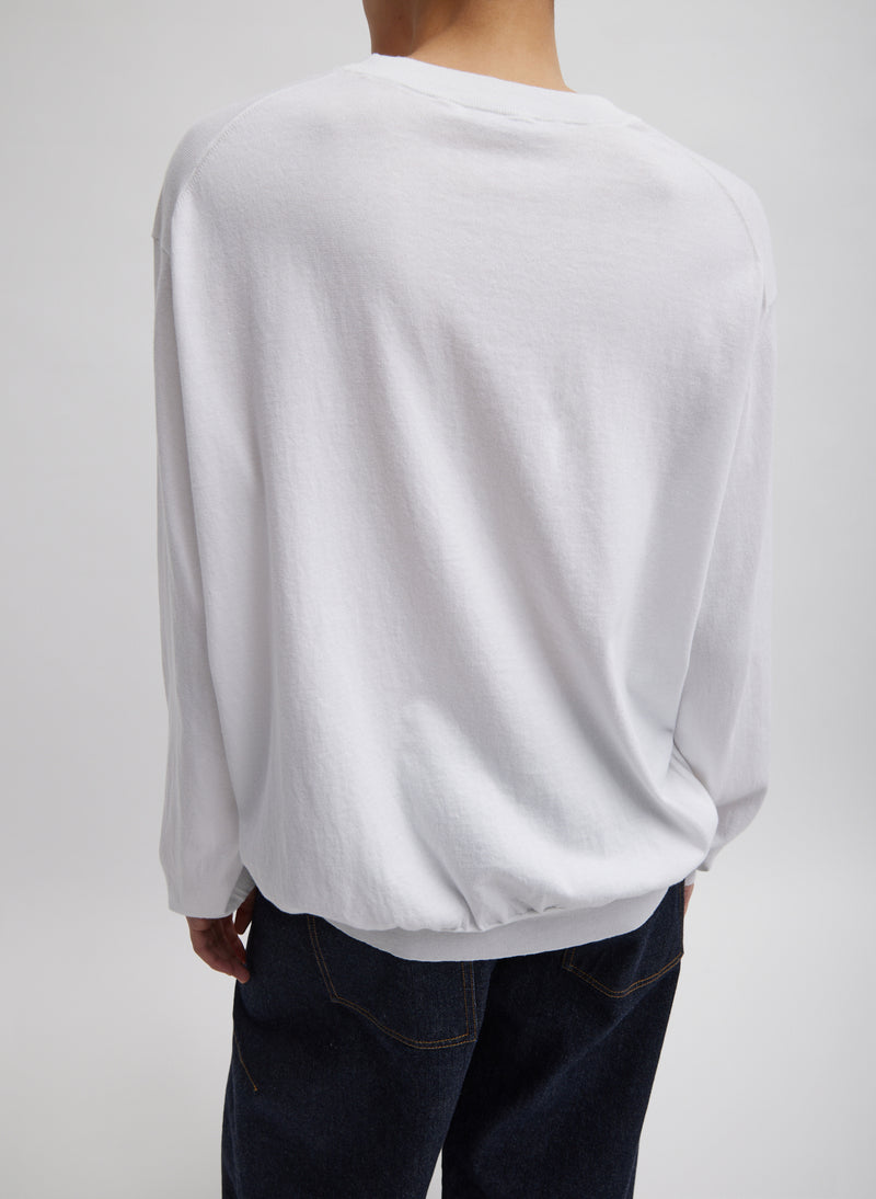 Super Fine Gauge Perfect Men's Pullover White-3