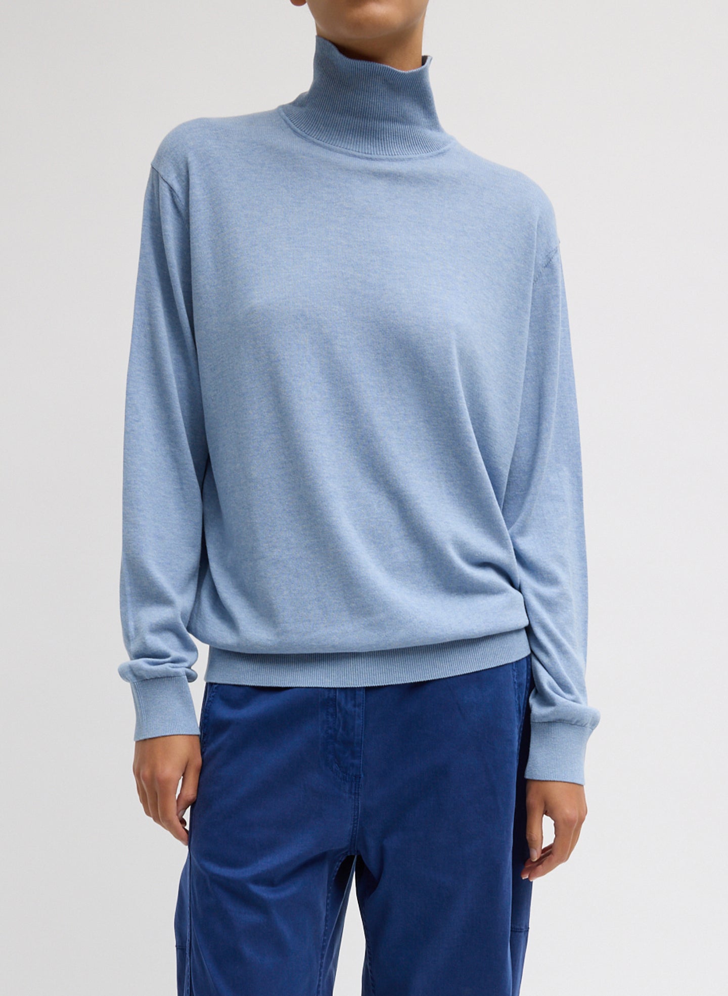 Super Fine Gauge Perfect Men's Turtleneck Pullover – Tibi Official