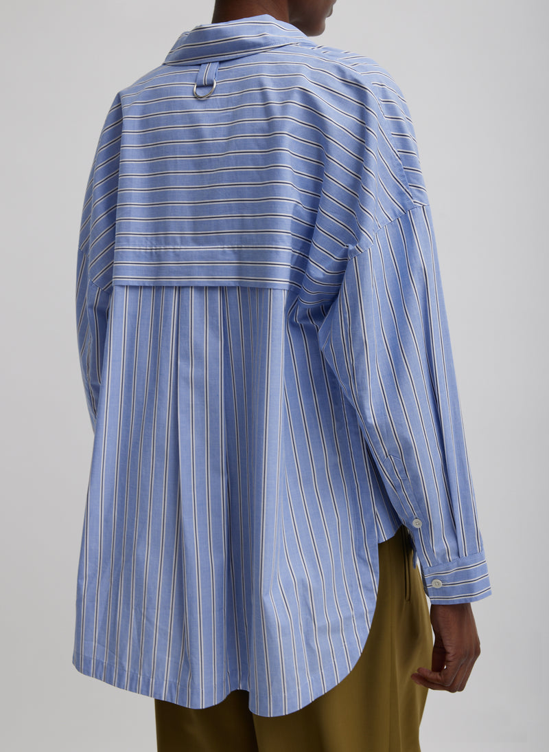 Striped Shirting Gabe Oversized Shirt Blue Multi-2