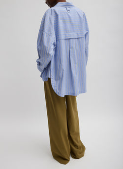Striped Shirting Gabe Oversized Shirt Blue Multi-4