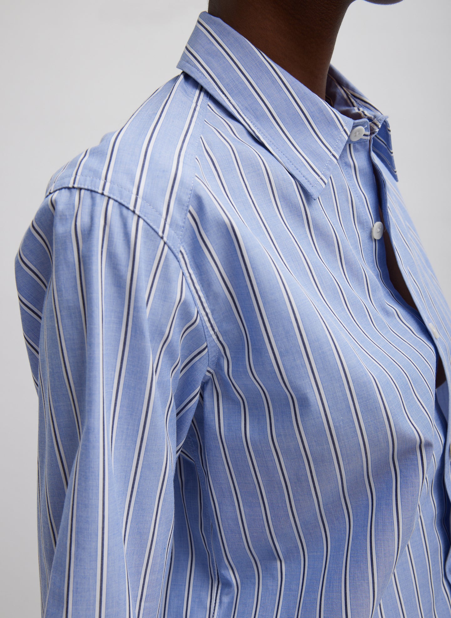 Striped Shirting Charlie Men's Slim Shirt - Blue Multi-1