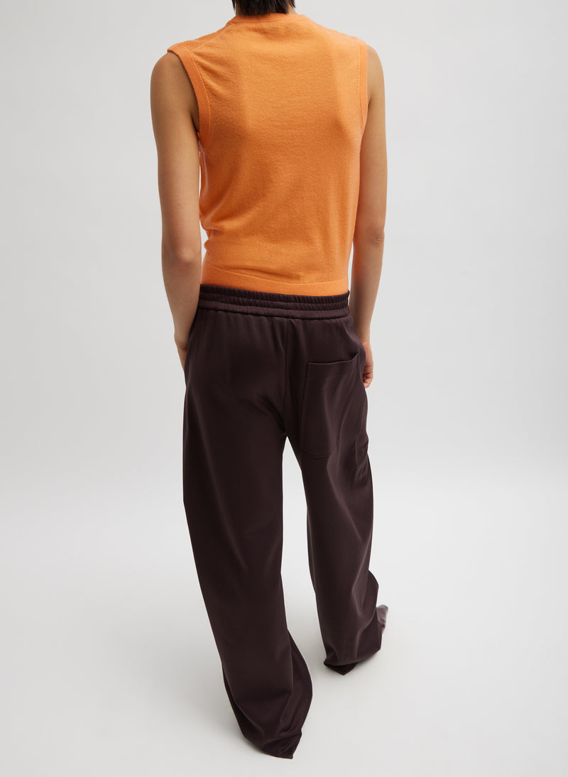 Skinlike Mercerized Wool Sleeveless Sweater Melon Orange-3