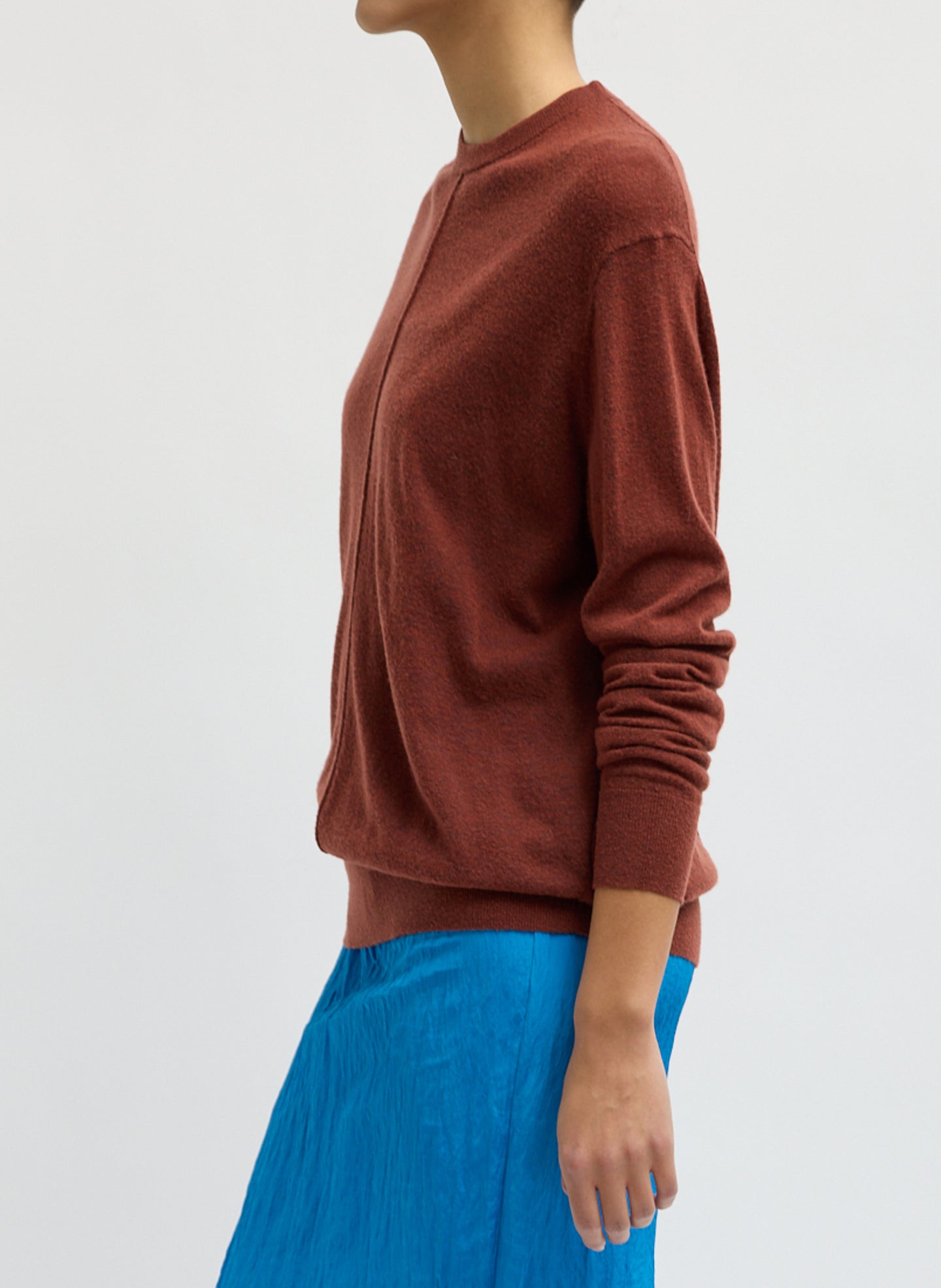 Skinlike Mercerized Wool Crewneck Pullover – Tibi Official