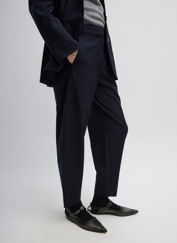 Tropical Wool Reese Sculpted Trouser - Navy-1