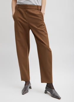 Tropical Wool Reese Sculpted Trouser Toffee-3