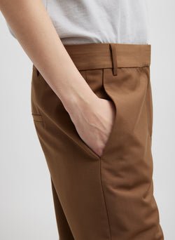 Tropical Wool Reese Sculpted Trouser Toffee-2