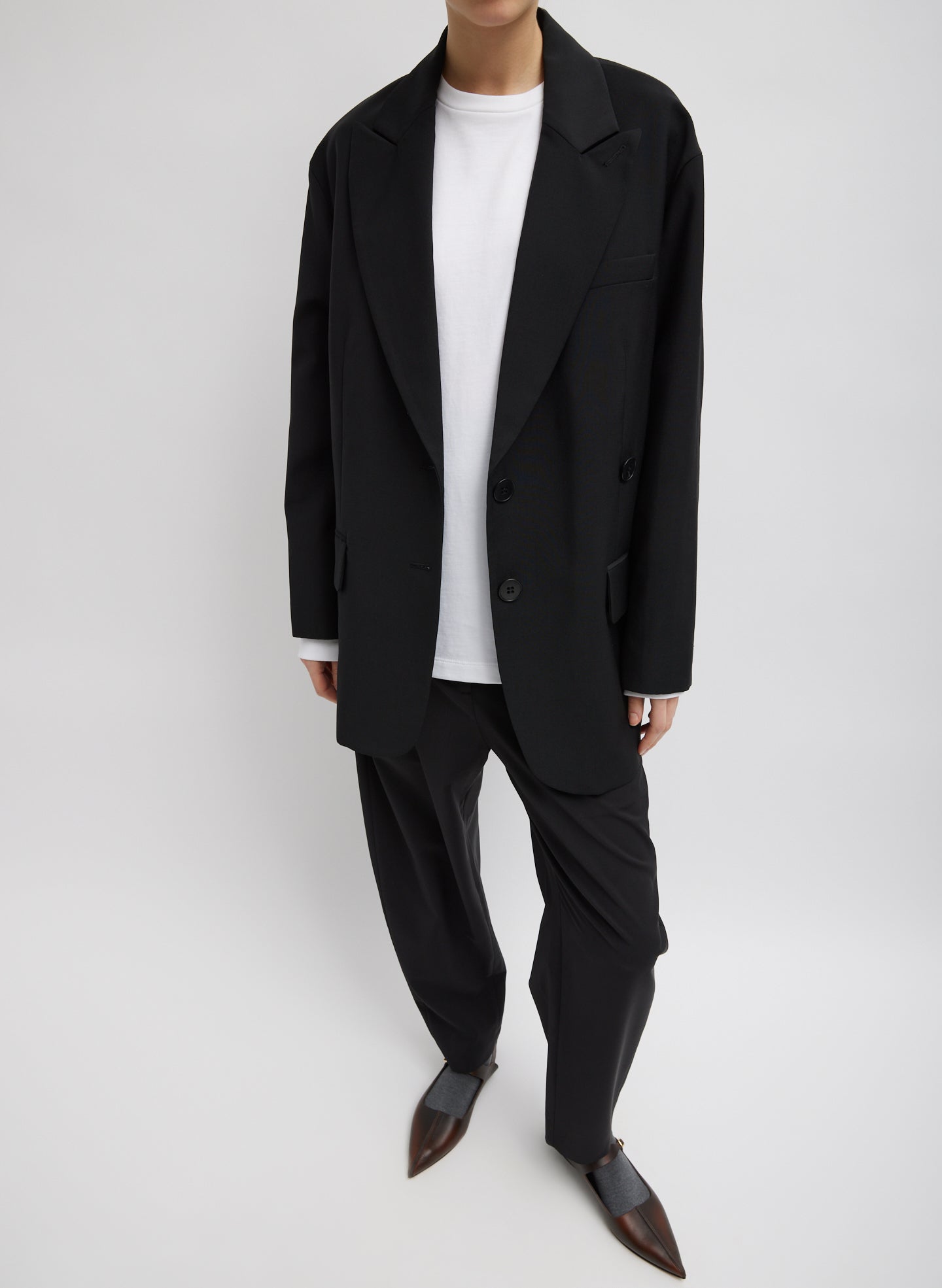 Tropical Wool Liam Blazer - Black-1