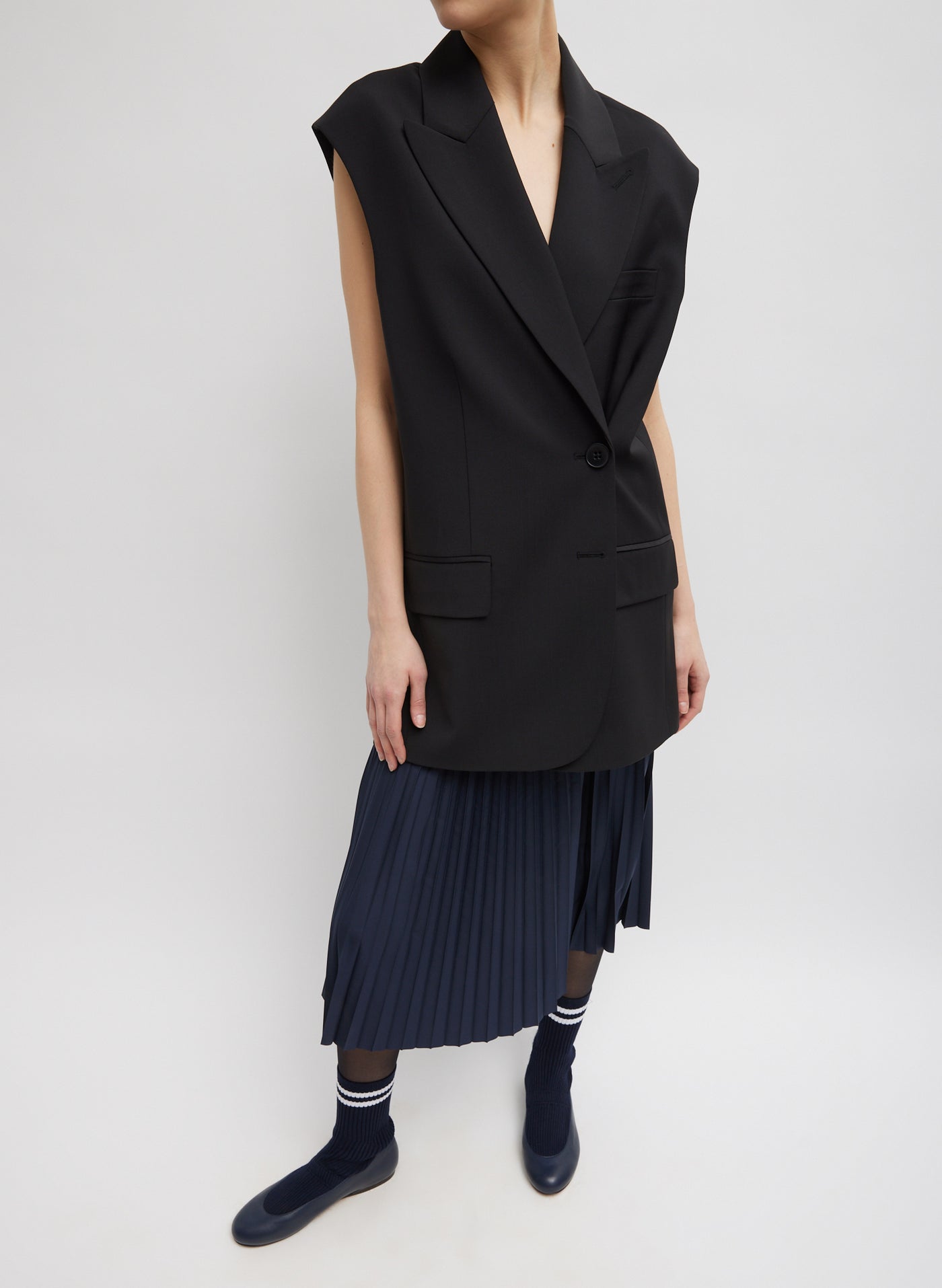 Tropical Wool DB Vest