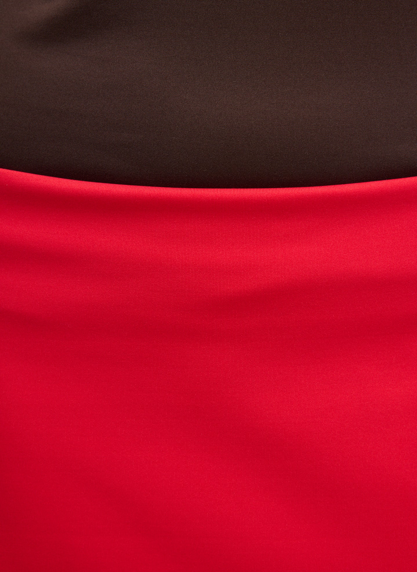 Red Compact Ultra Stretch Knit Pencil Skirt - detail shot