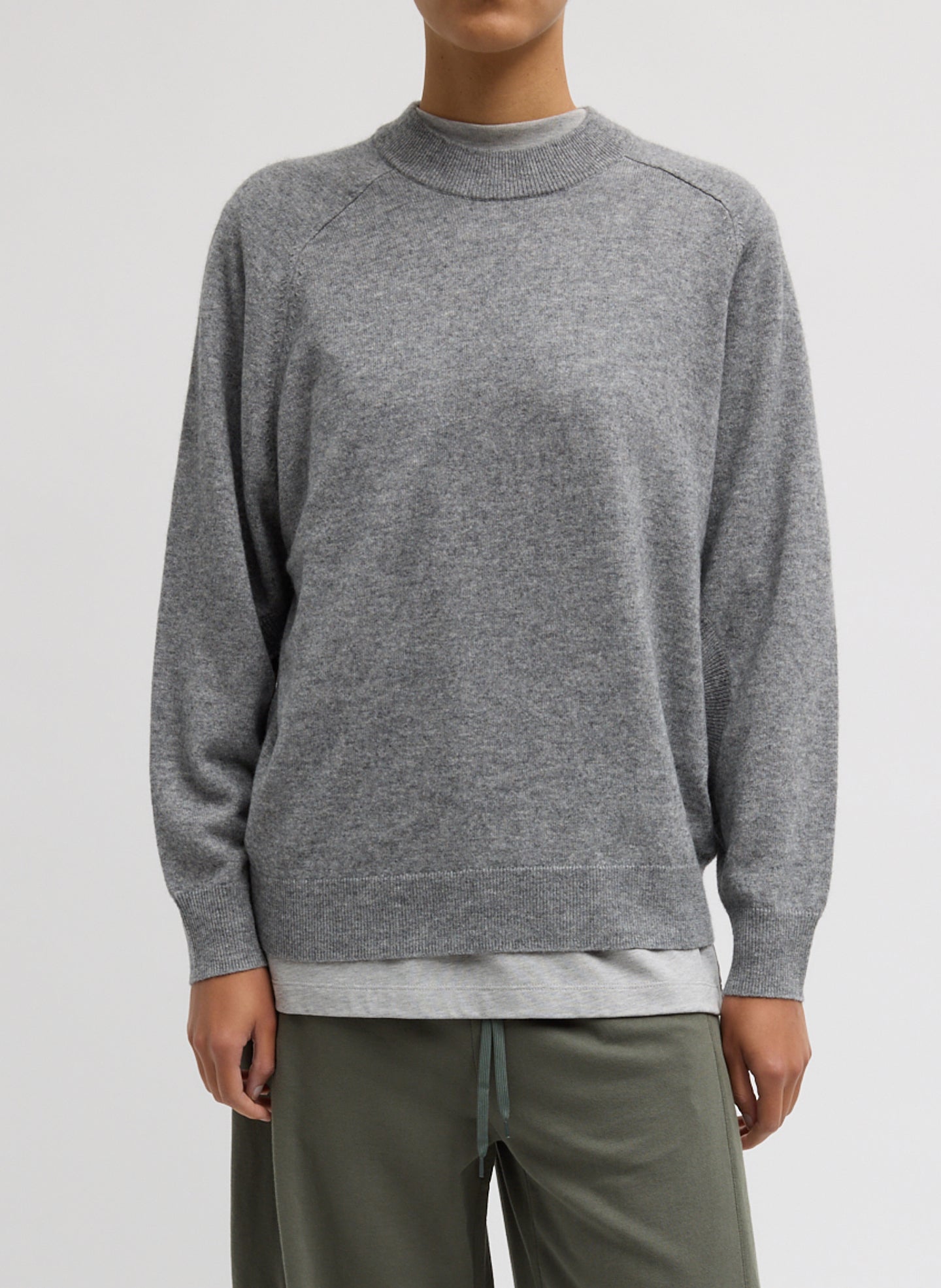 Washable Cashmere Crewneck Cut Out Sleeve Sweater – Tibi Official