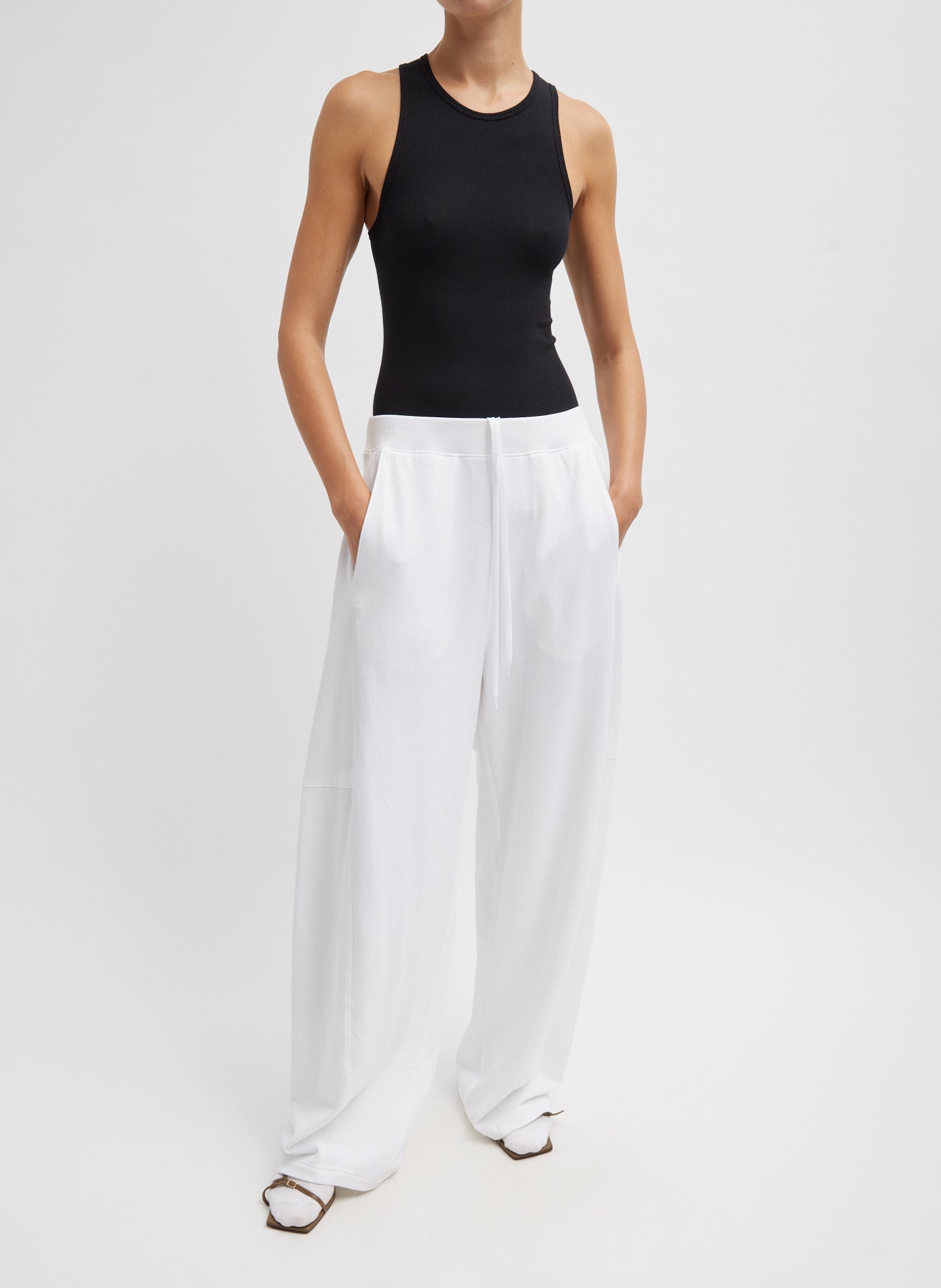 Light Weight Sweatshirting Winslow Pant - White-1