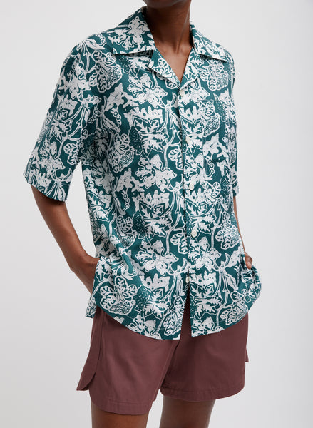 美品　YAECA LIBERTY FABRIC CAMP SHIRT 半袖 Recycled Nylon Batik Camp Shirt – Tibi Official