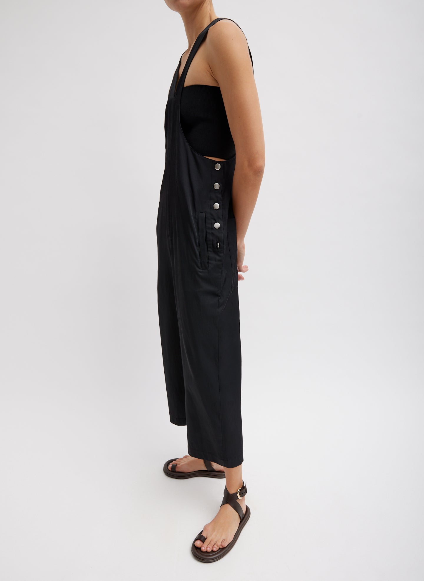 Drapey Suiting Jumpsuit - Black-1