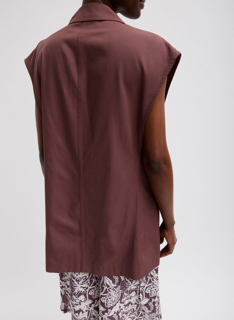 Drapey Suiting Oversized Double Breasted Vest – Tibi Official