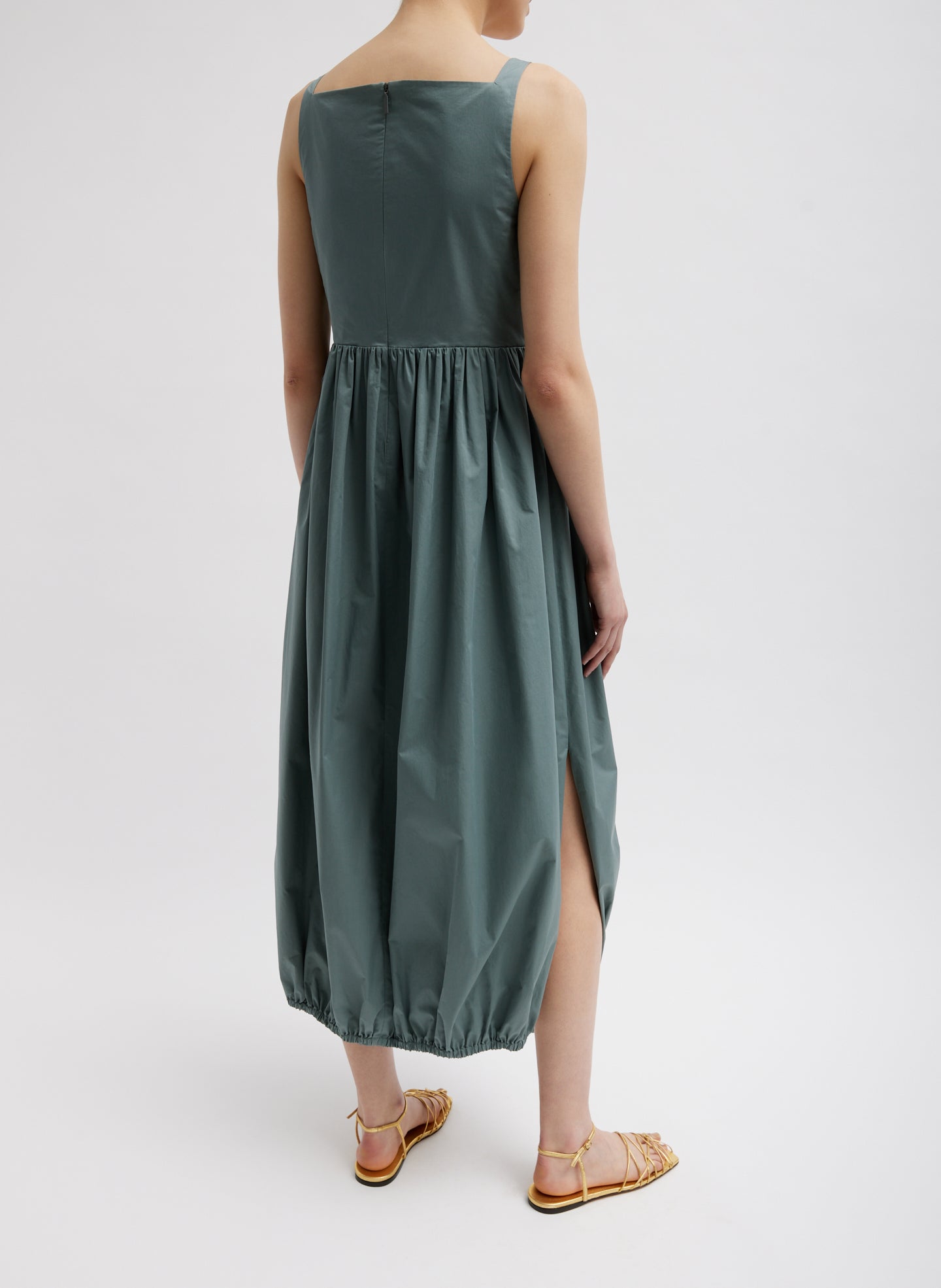 Eco Poplin Square Neck Sculpted Dress Tibi Official Eco Poplin Square Neck Sculpted Dress Tibi Official