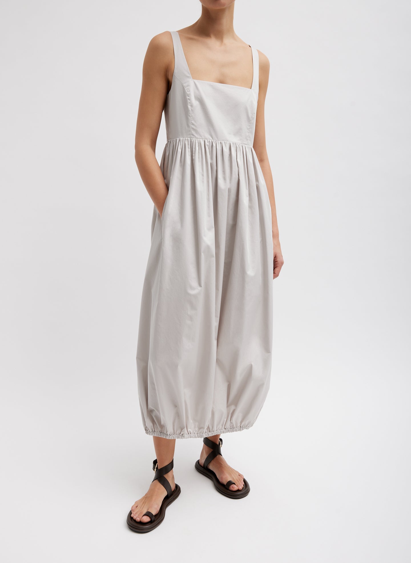 tibi linen cotton voile sculpted dress White / 00 / S124LV1616 Linen Cotton Voile Sculpted Dress