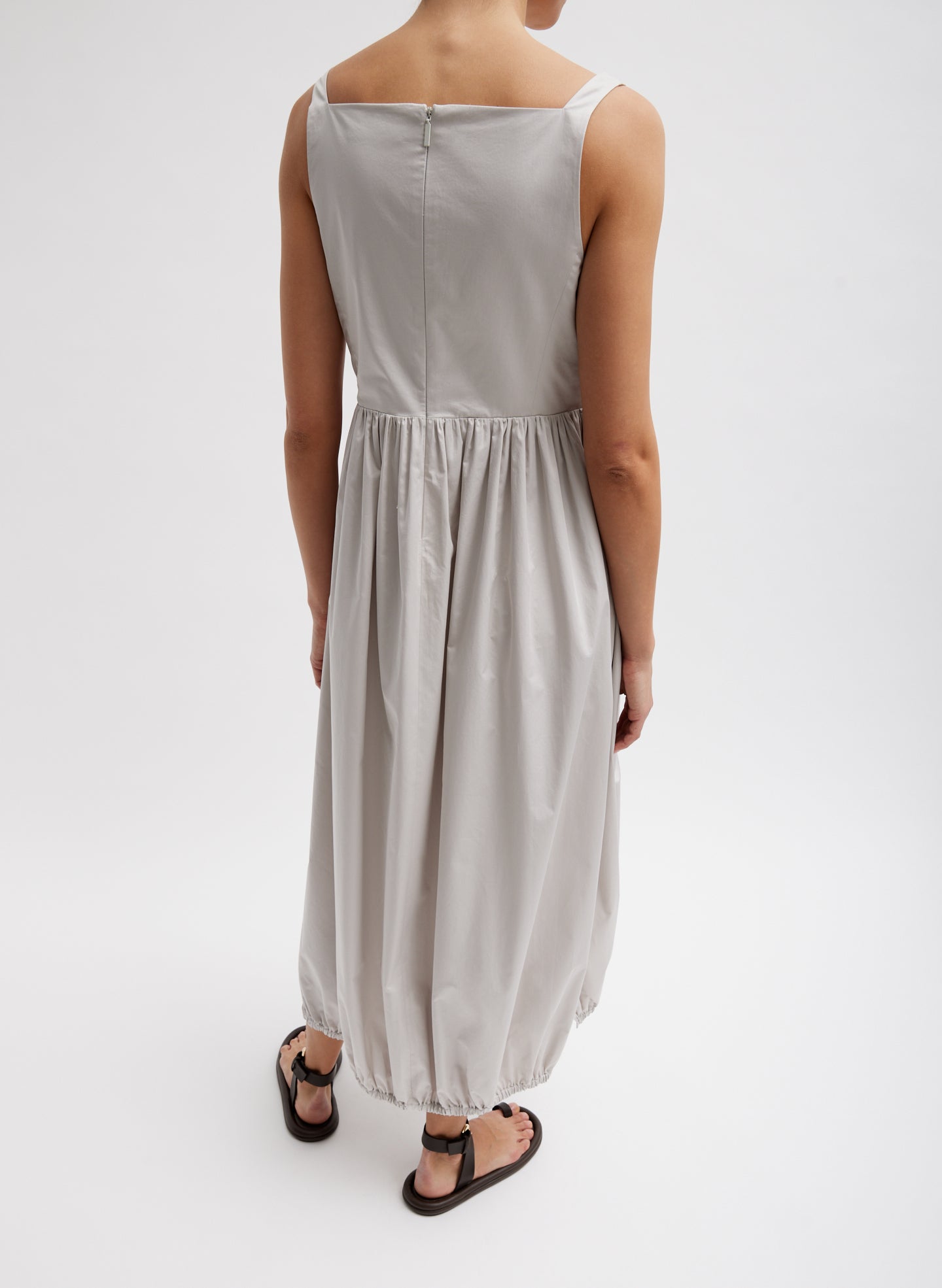 tibi linen cotton voile sculpted dress Tibi Linen Cotton Voile Sculpted Dress Black