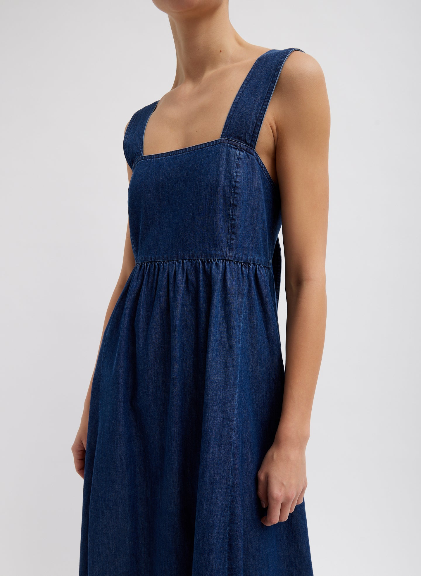 tibi denim dress Summer Denim Camp Dress Tibi Official