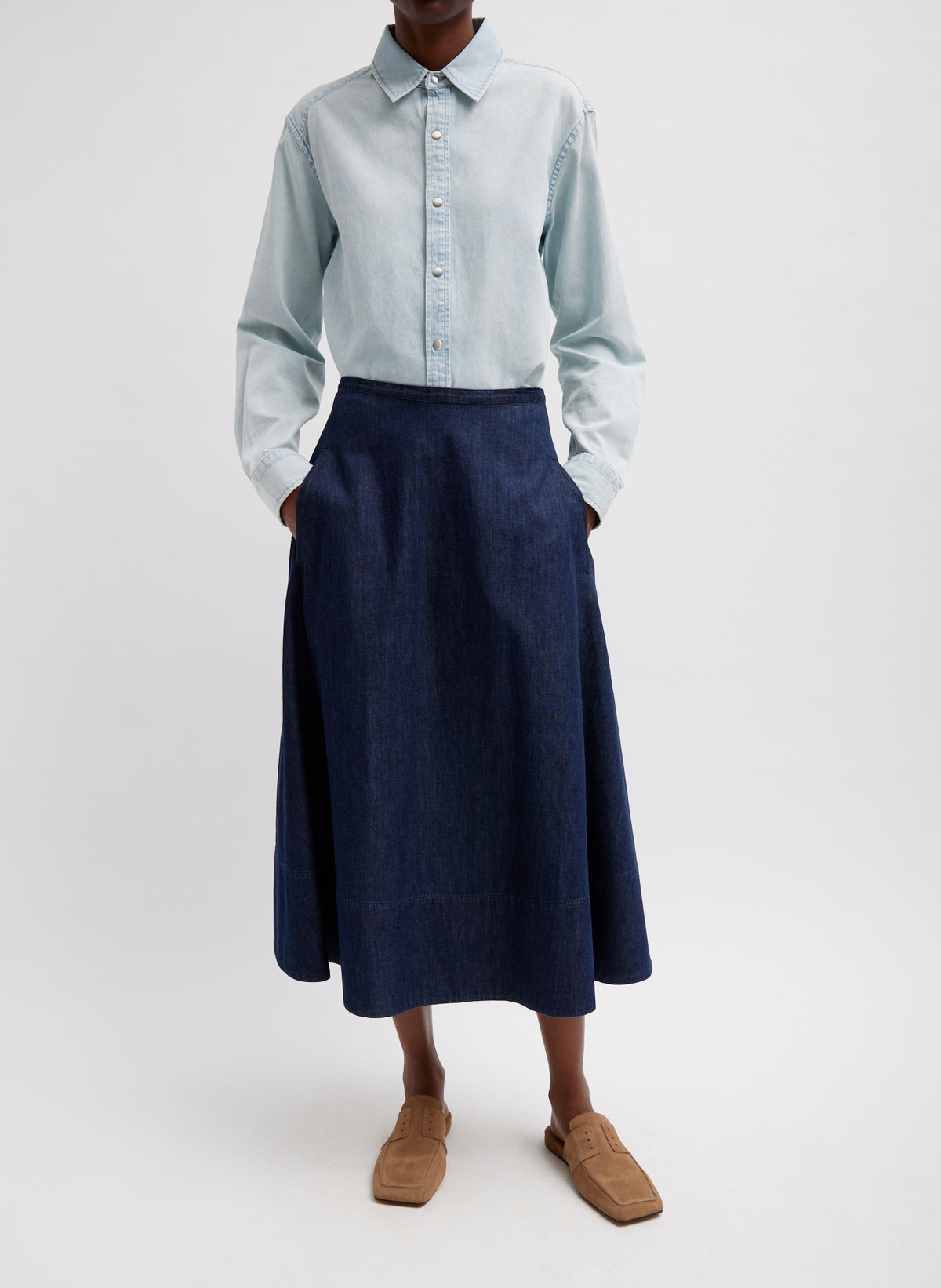 Teela Denim Circle Skirt main image 1